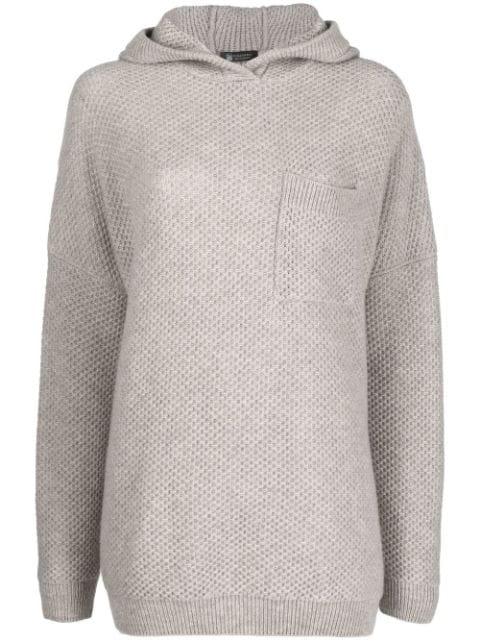 hoodied cashmere jumper by COLOMBO