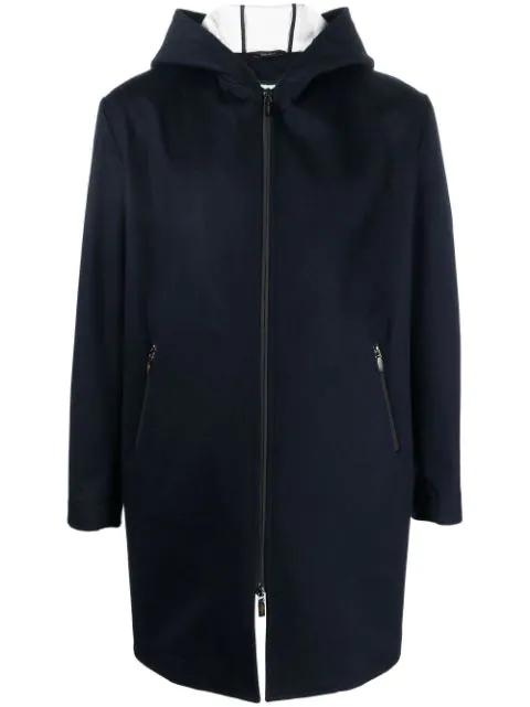 zip-up cashmere coat by COLOMBO