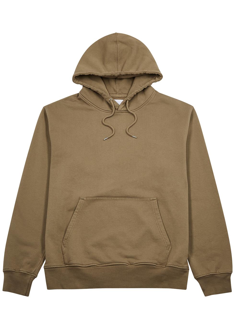 Brown hoodied cotton sweatshirt by COLORFUL STANDARD