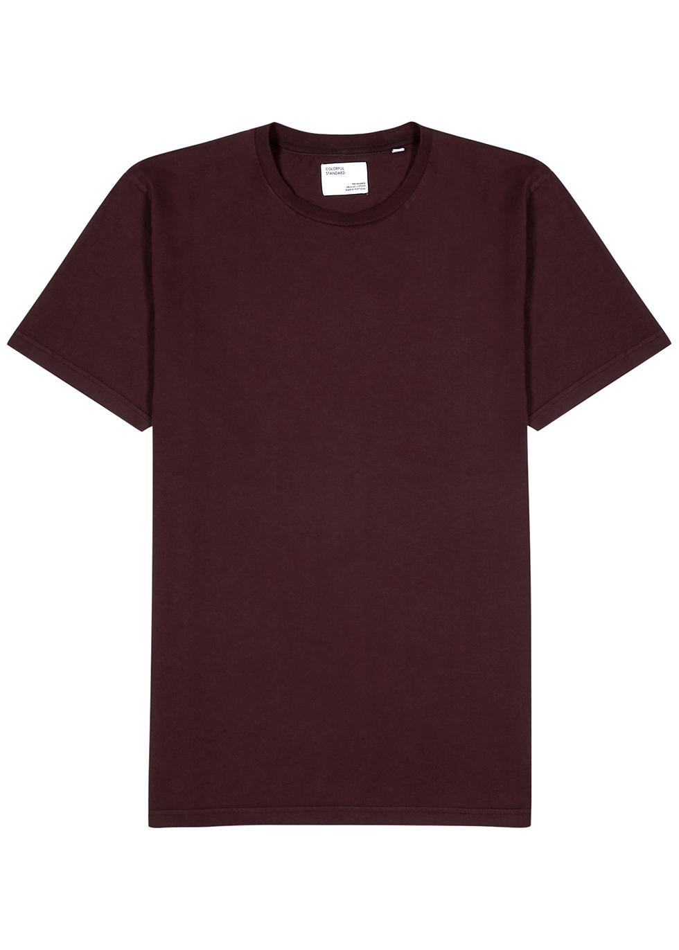 Burgundy cotton T-shirt by COLORFUL STANDARD
