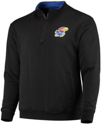 Men's Black Kansas Jayhawks Tortugas Logo Quarter-Zip Jacket by COLOSSEUM