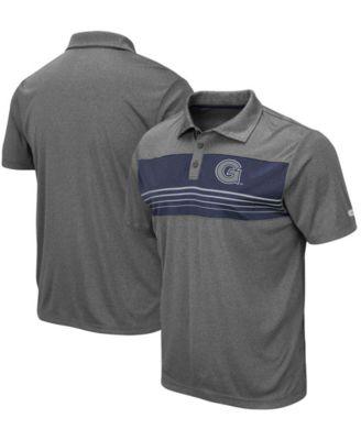 Men's Heathered Charcoal Georgetown Hoyas Smithers Polo by COLOSSEUM