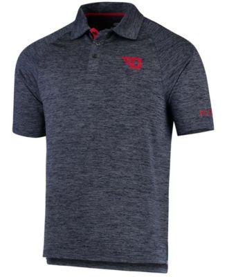Men's Heathered Navy Dayton Flyers Down Swing Polo by COLOSSEUM