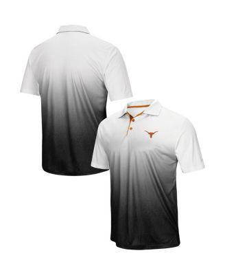 Men's White, Charcoal Texas Longhorns Magic Polo Shirt by COLOSSEUM