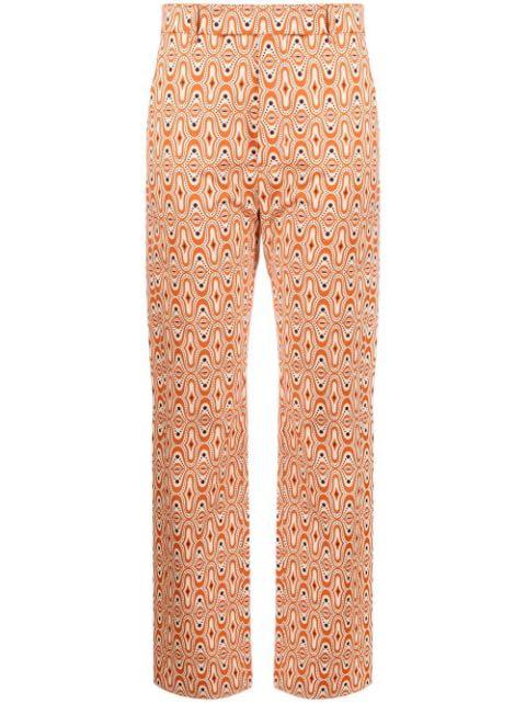 abstract-print trousers by COLVILLE