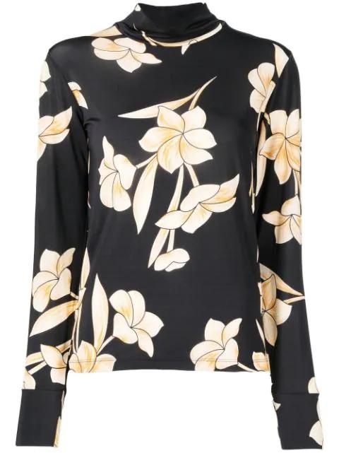 floral-print high neck top by COLVILLE