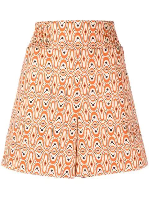 printed high-rise shorts by COLVILLE
