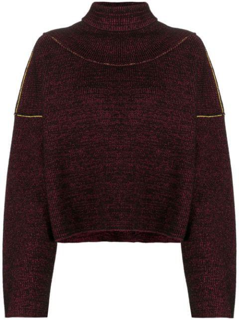 roll neck two-tone jumper by COLVILLE