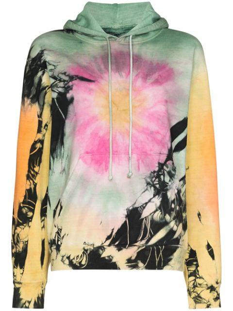 drawstring tie-dye hoodie by COME BACK AS A FLOWER