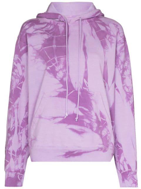 tie-dye cotton hoodie by COME BACK AS A FLOWER