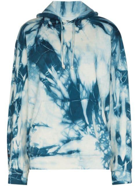 tie-dye cotton hoodie by COME BACK AS A FLOWER