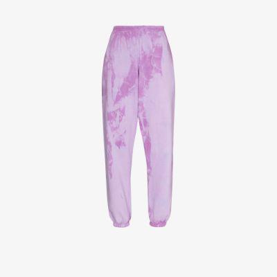 tie-dye recycled cotton track pants by COME BACK AS A FLOWER