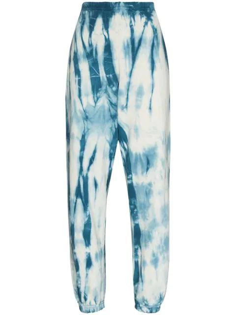 tie-dye tapered track pants by COME BACK AS A FLOWER