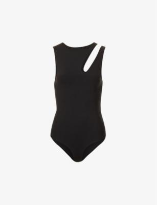 Cut-out stretch-woven bodysuit by COMMANDO