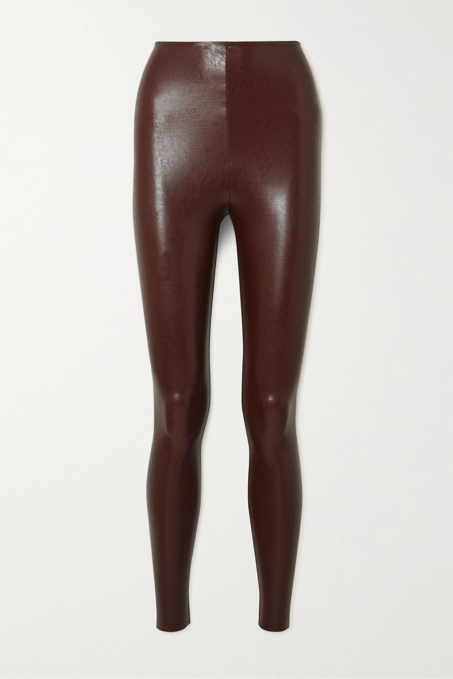 Faux stretch-leather leggings by COMMANDO