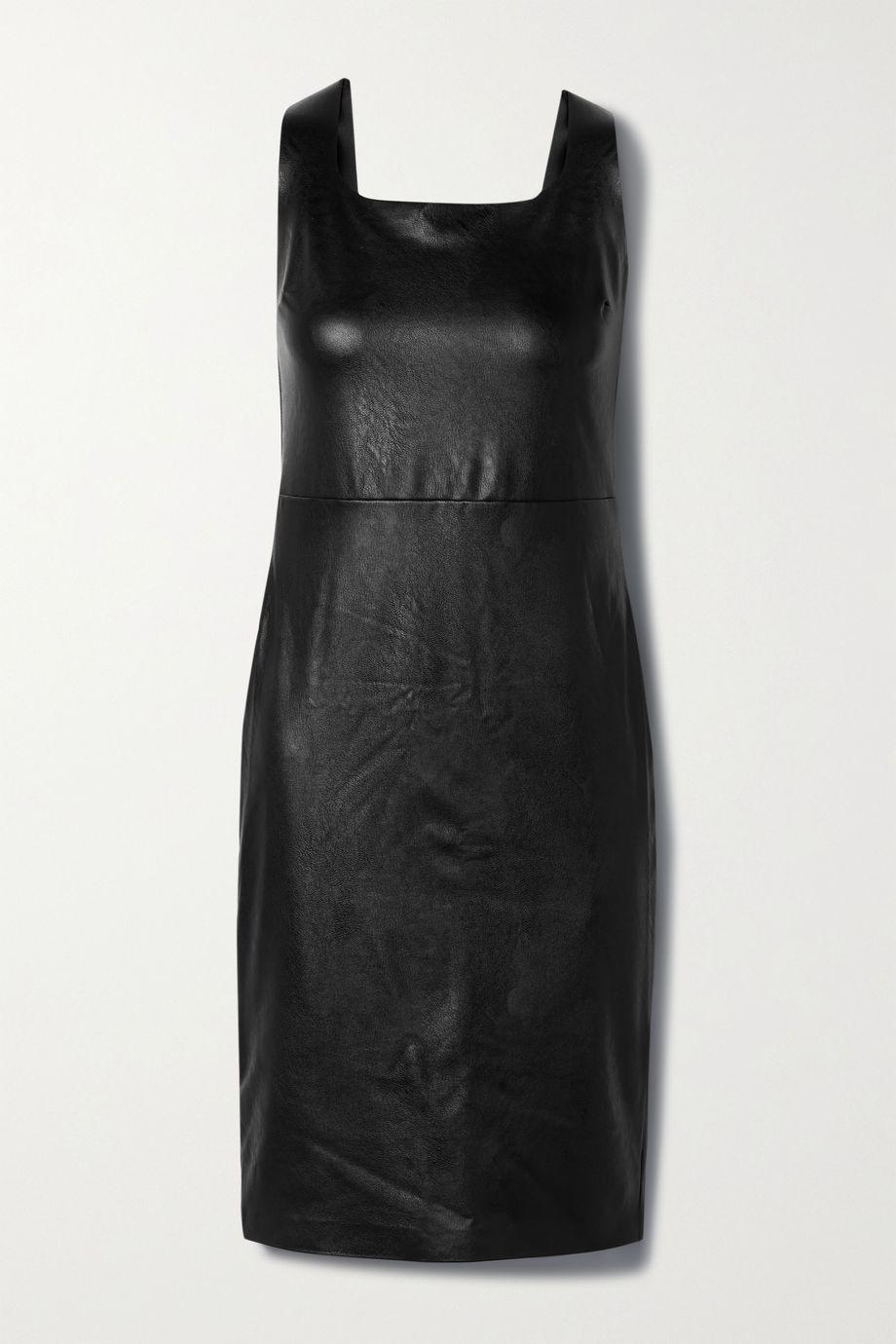 Faux stretch-leather mini dress by COMMANDO