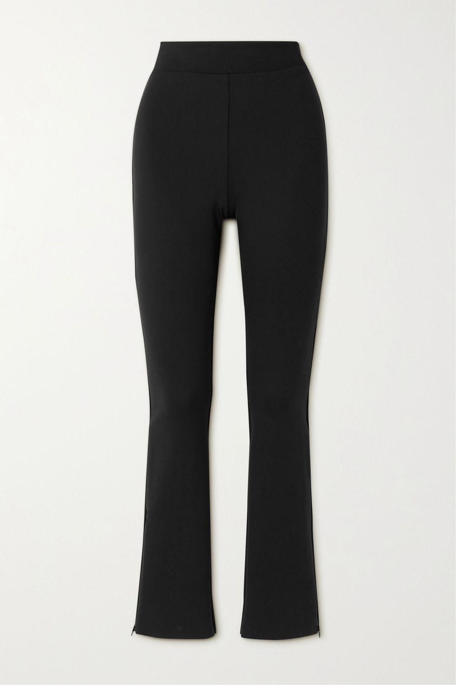 Zip-detailed stretch flared pants by COMMANDO