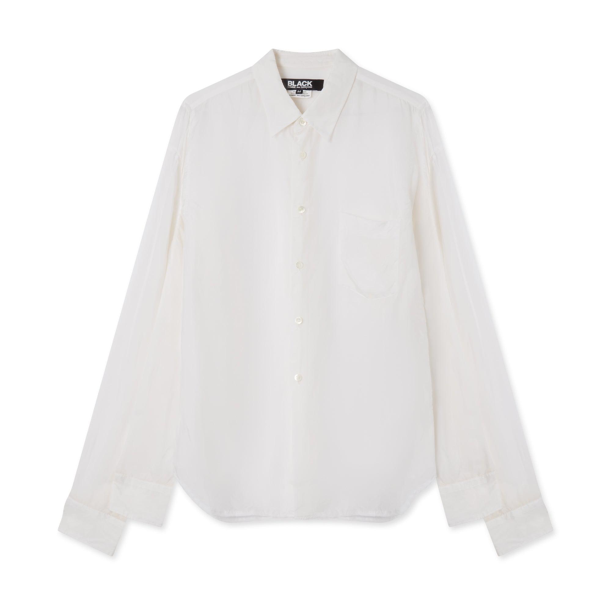 BLACK Comme des Garçons Taffeta Shirt (White) by COMME DES GARCONS
