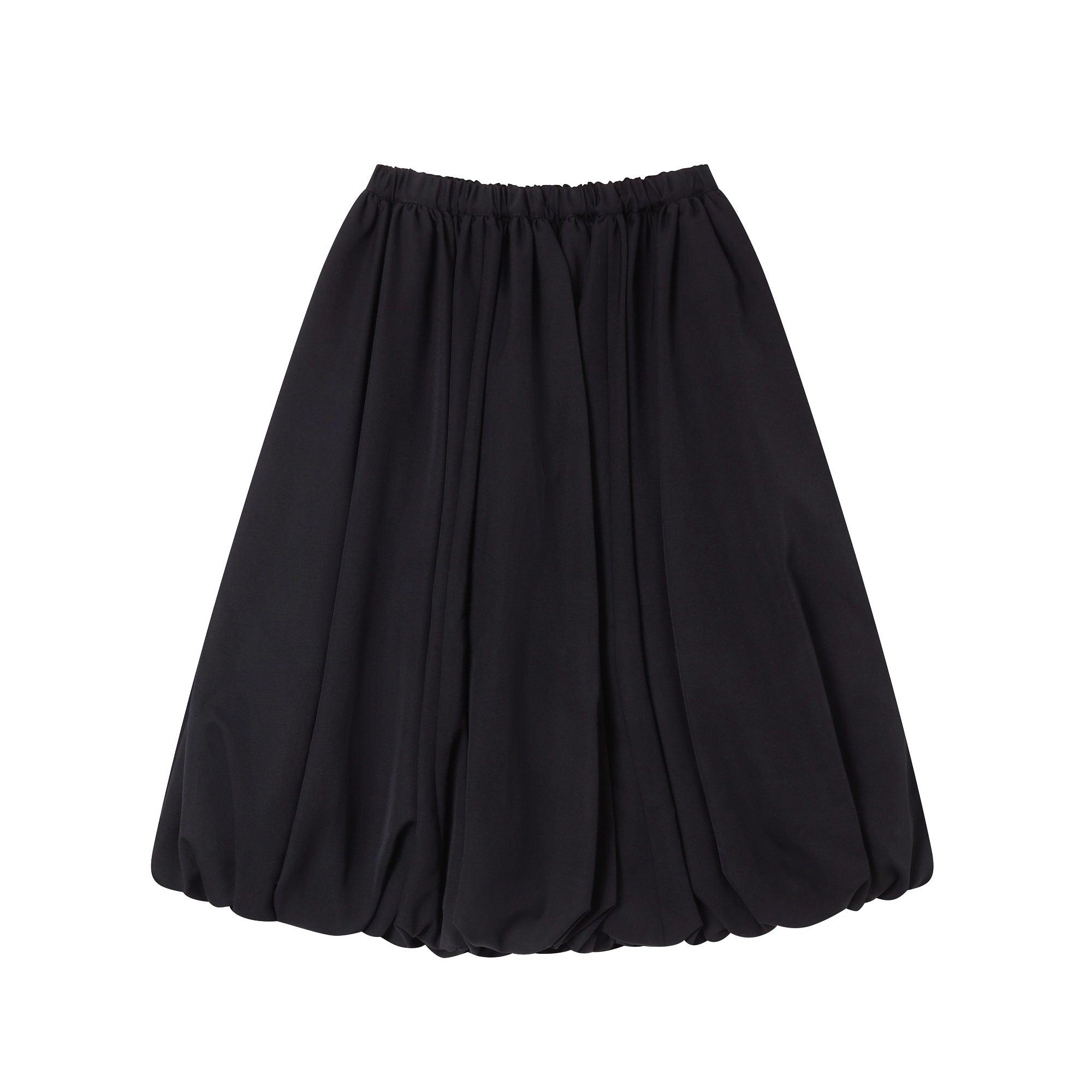 BLACK Comme des Garçons Wool Gabardine Skirt (Black) by COMME DES GARCONS