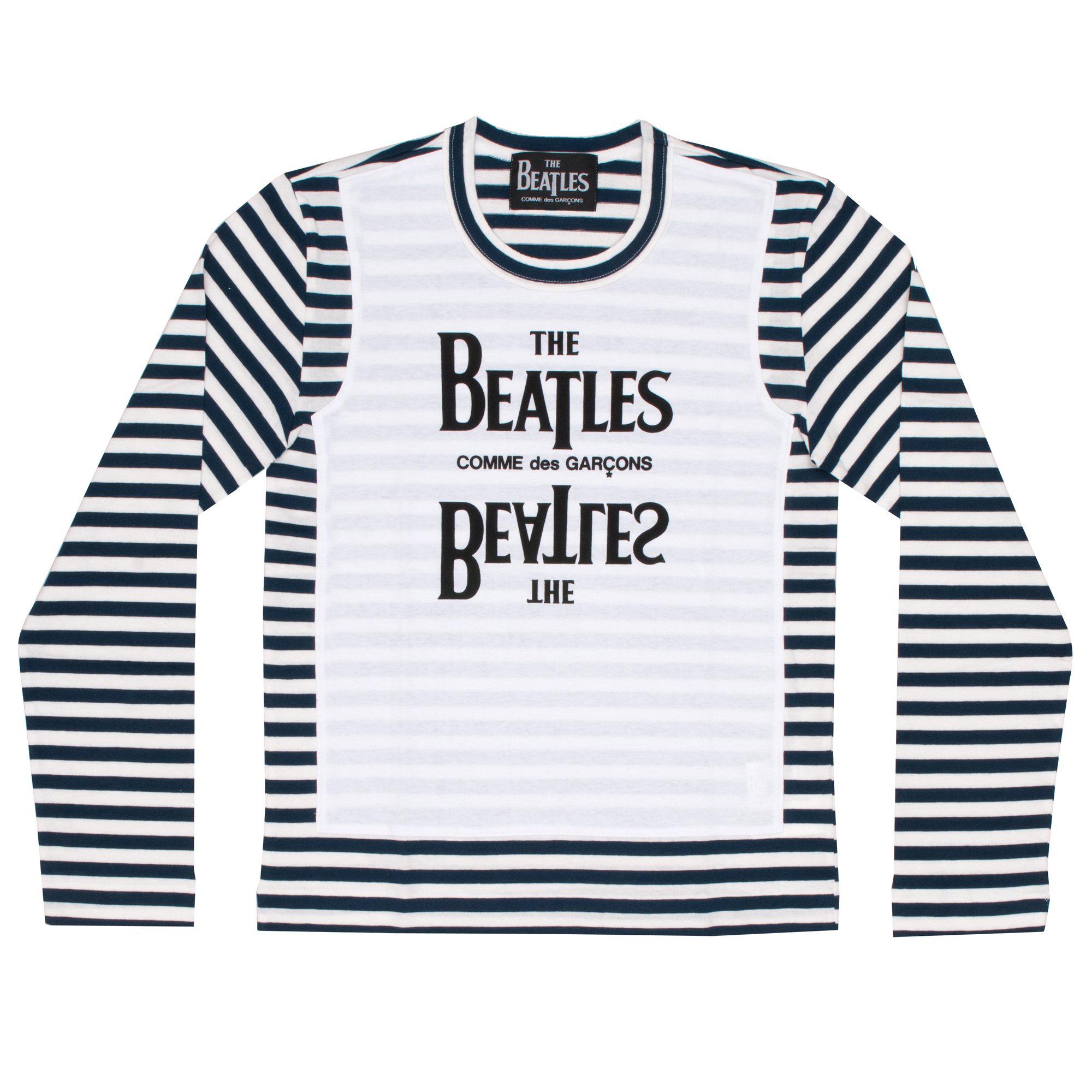 CDG x The Beatles Long Sleeve Tee Shirt (Navy/White) by COMME DES GARCONS X BEATLES