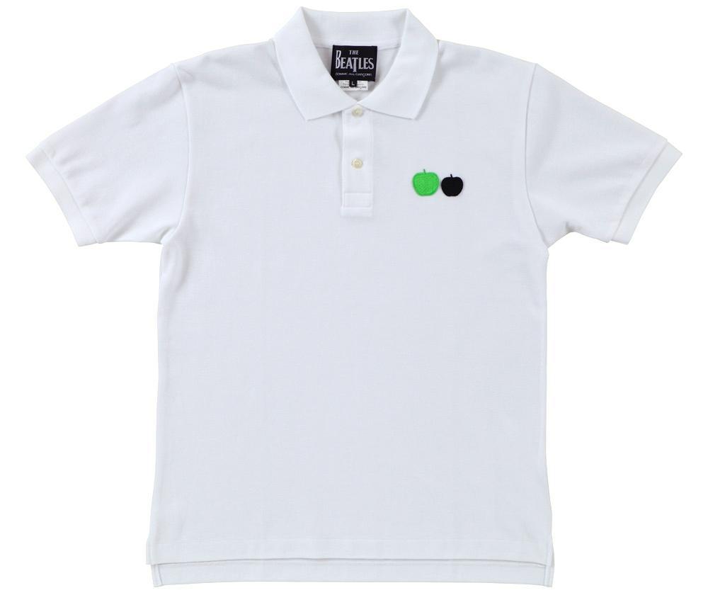 CDG x The Beatles Polo Shirt (White with embroidered Apples) by COMME DES GARCONS X BEATLES