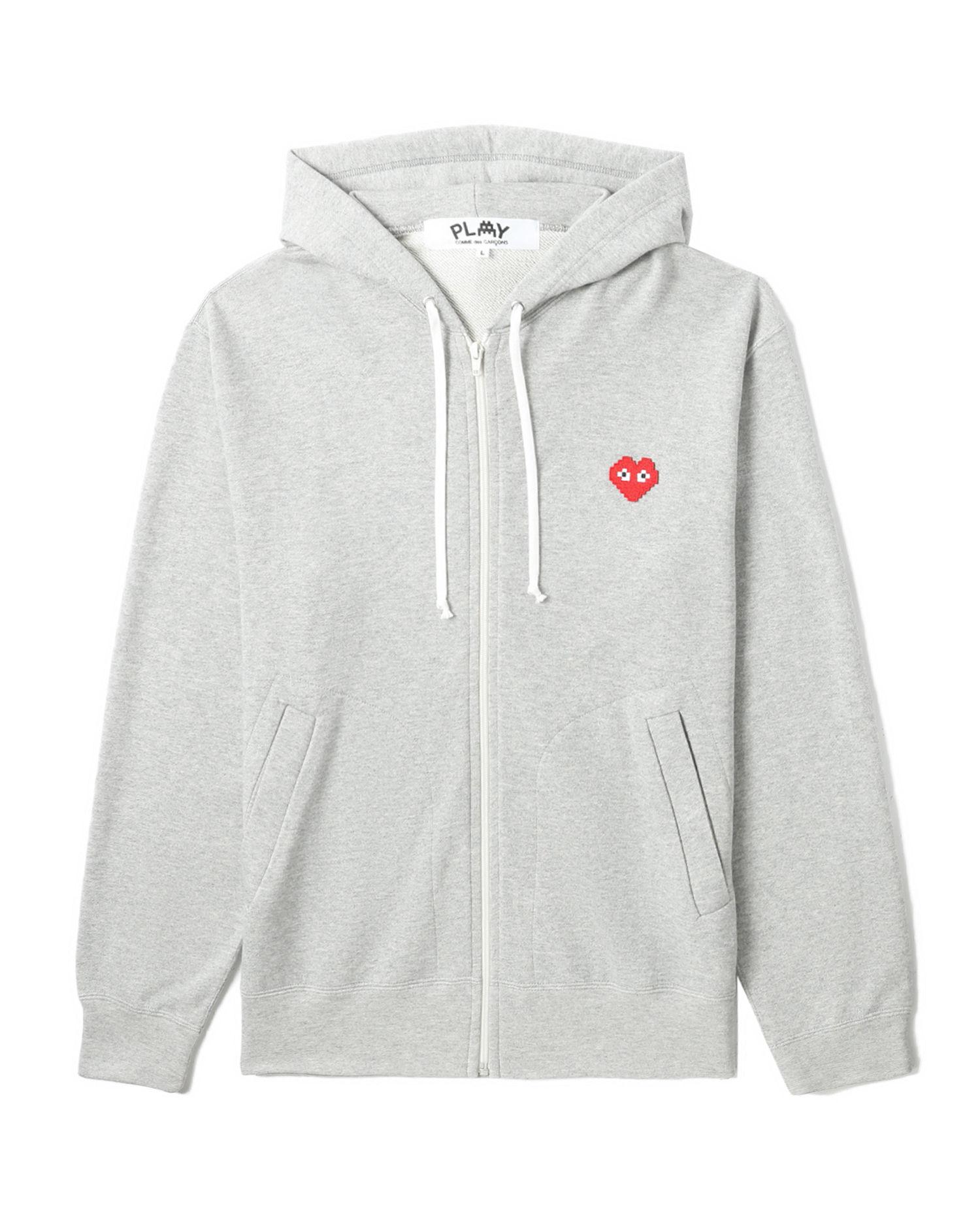 X INVADER logo zip hoodie by COMME DES GARCONS