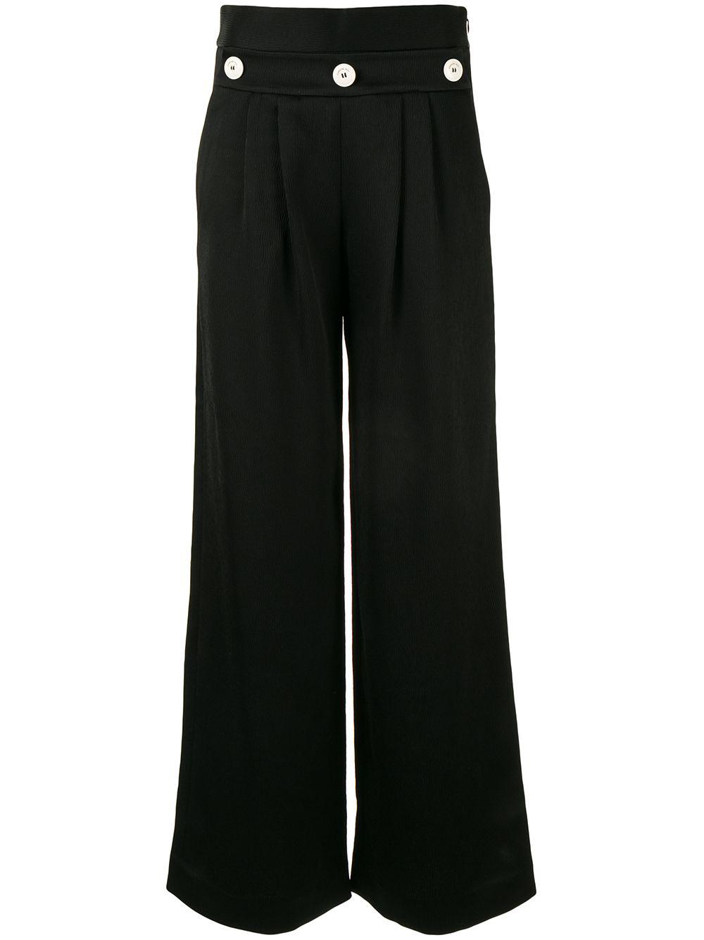 button-embellished trousers by COMME MOI