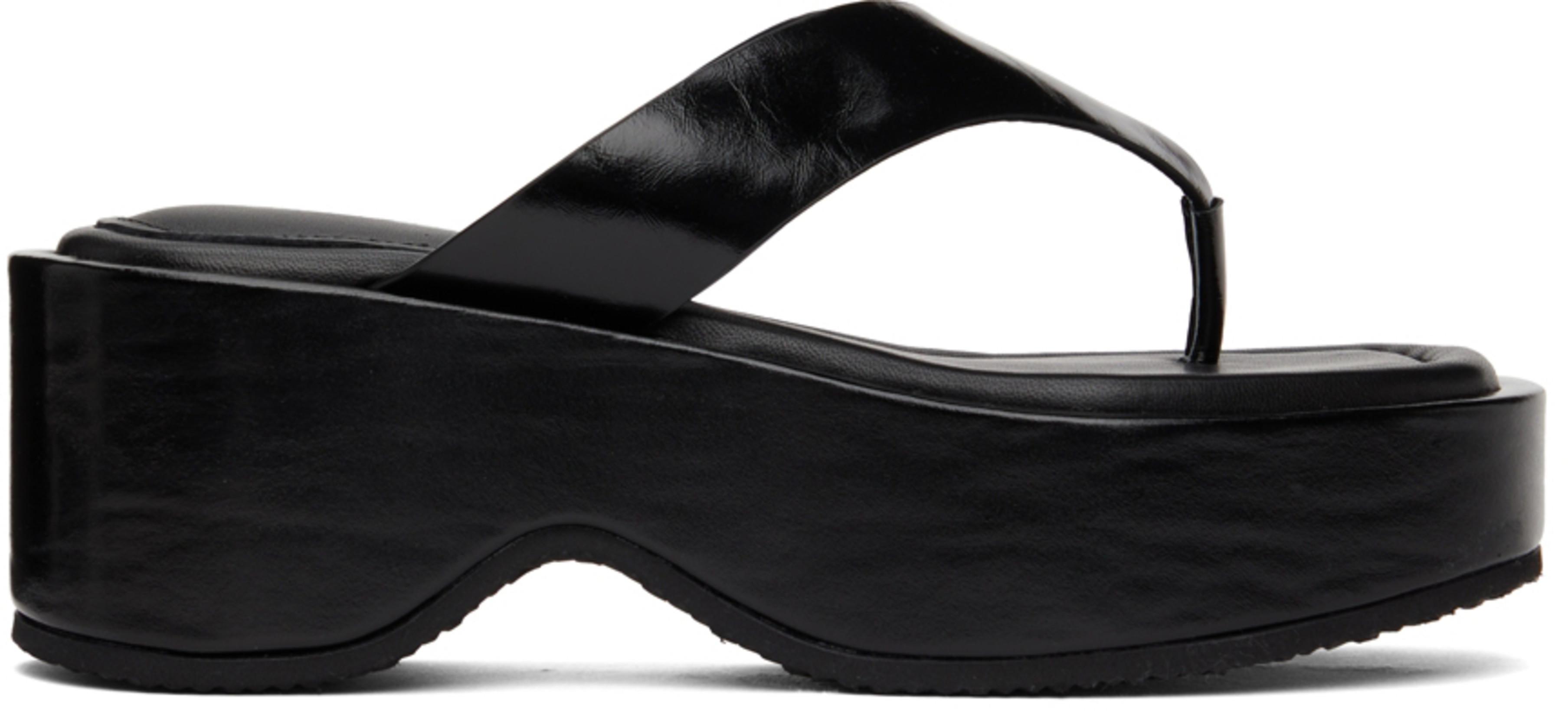 SSENSE Exclusive Black Joy Sandals by COMME SE-A