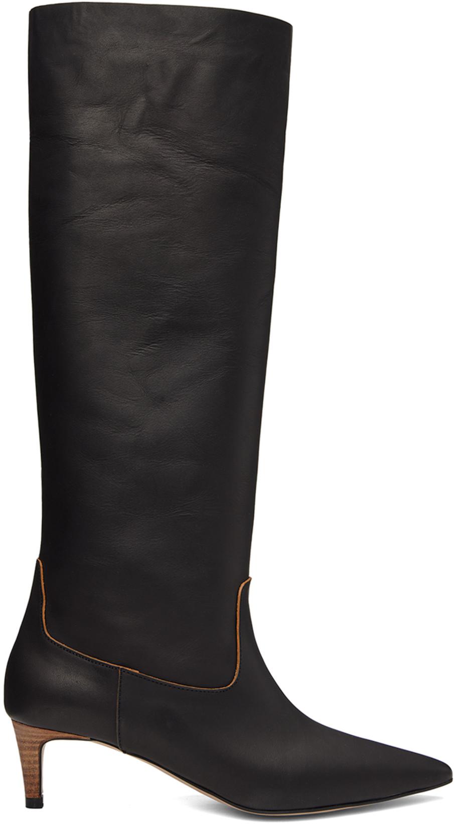 SSENSE Exclusive Black Luxe Western Tall Boots by COMME SE-A