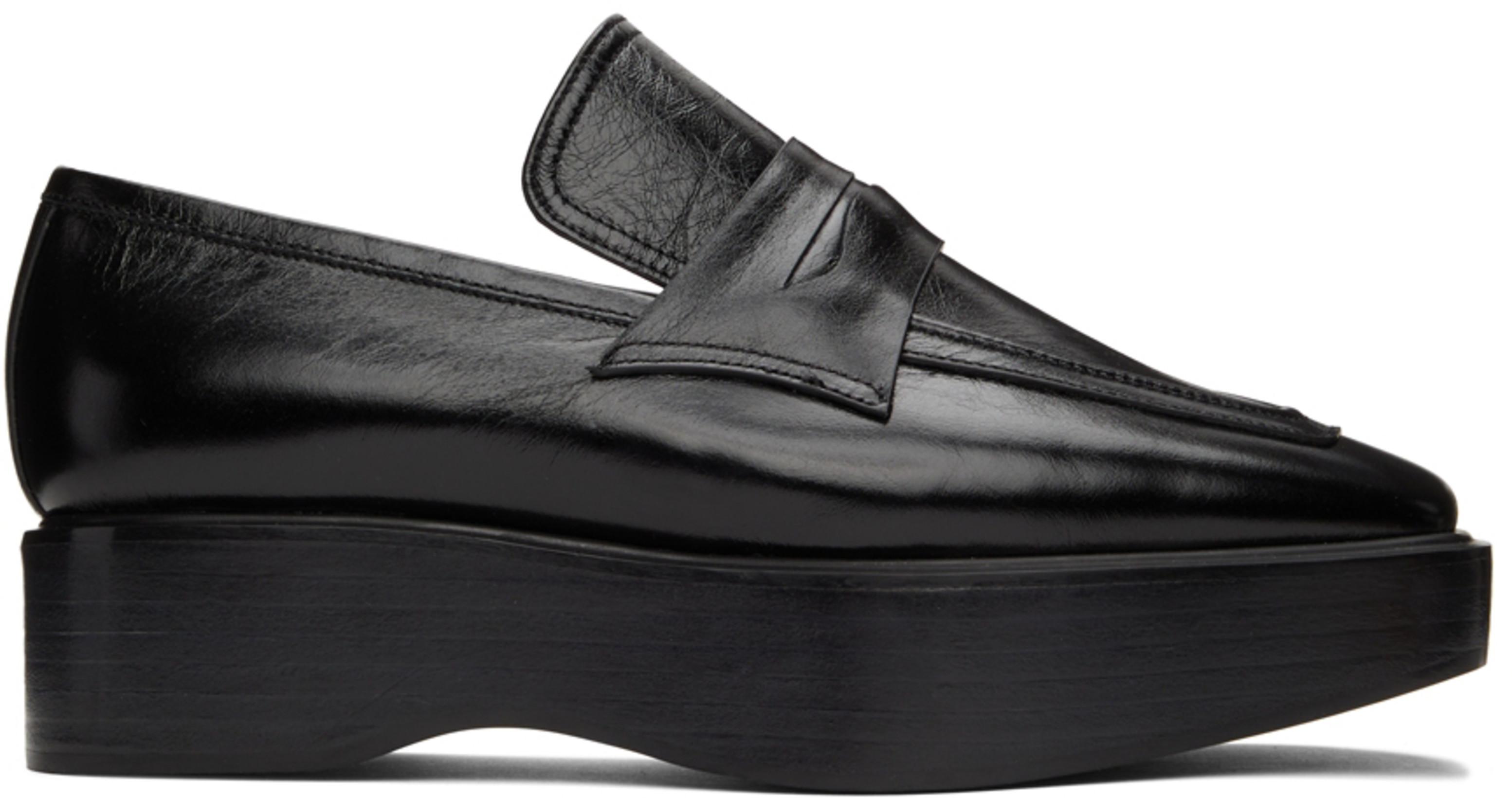 SSENSE Exclusive Black Platform Loafers by COMME SE-A