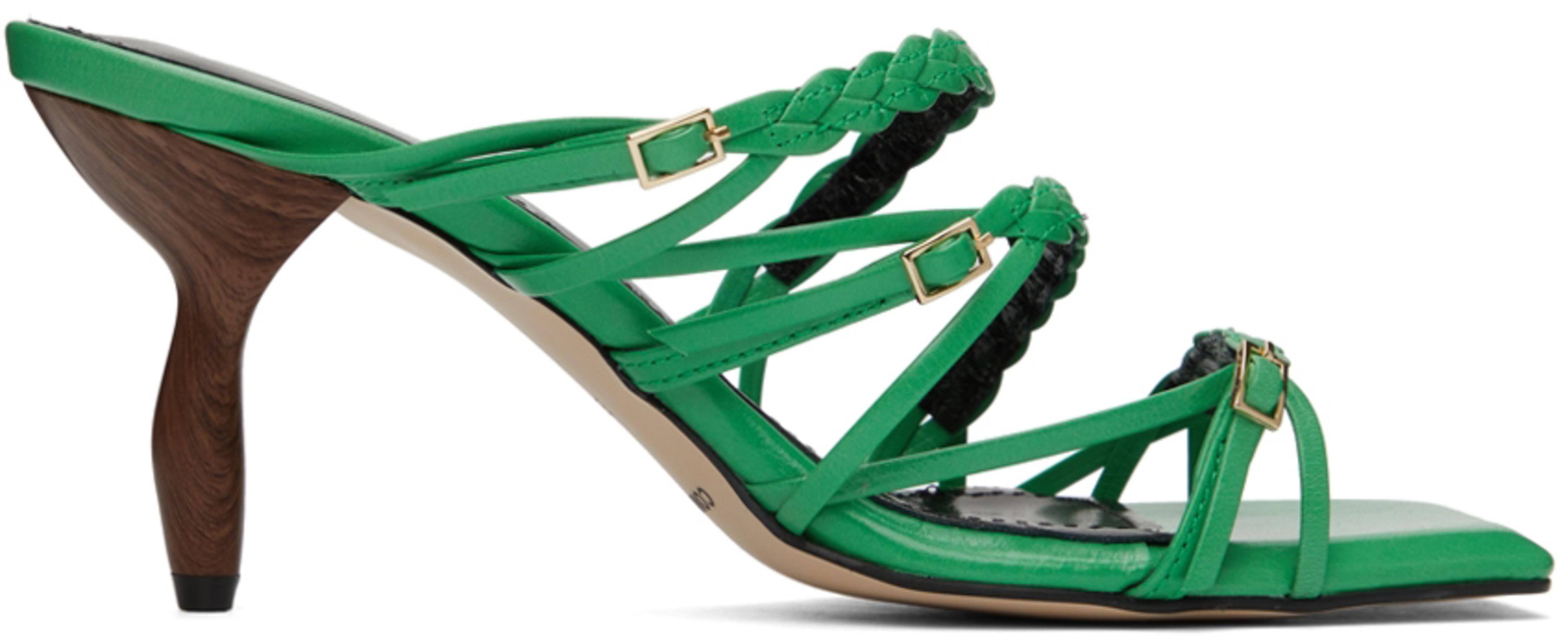 SSENSE Exclusive Green Attitude Heels by COMME SE-A