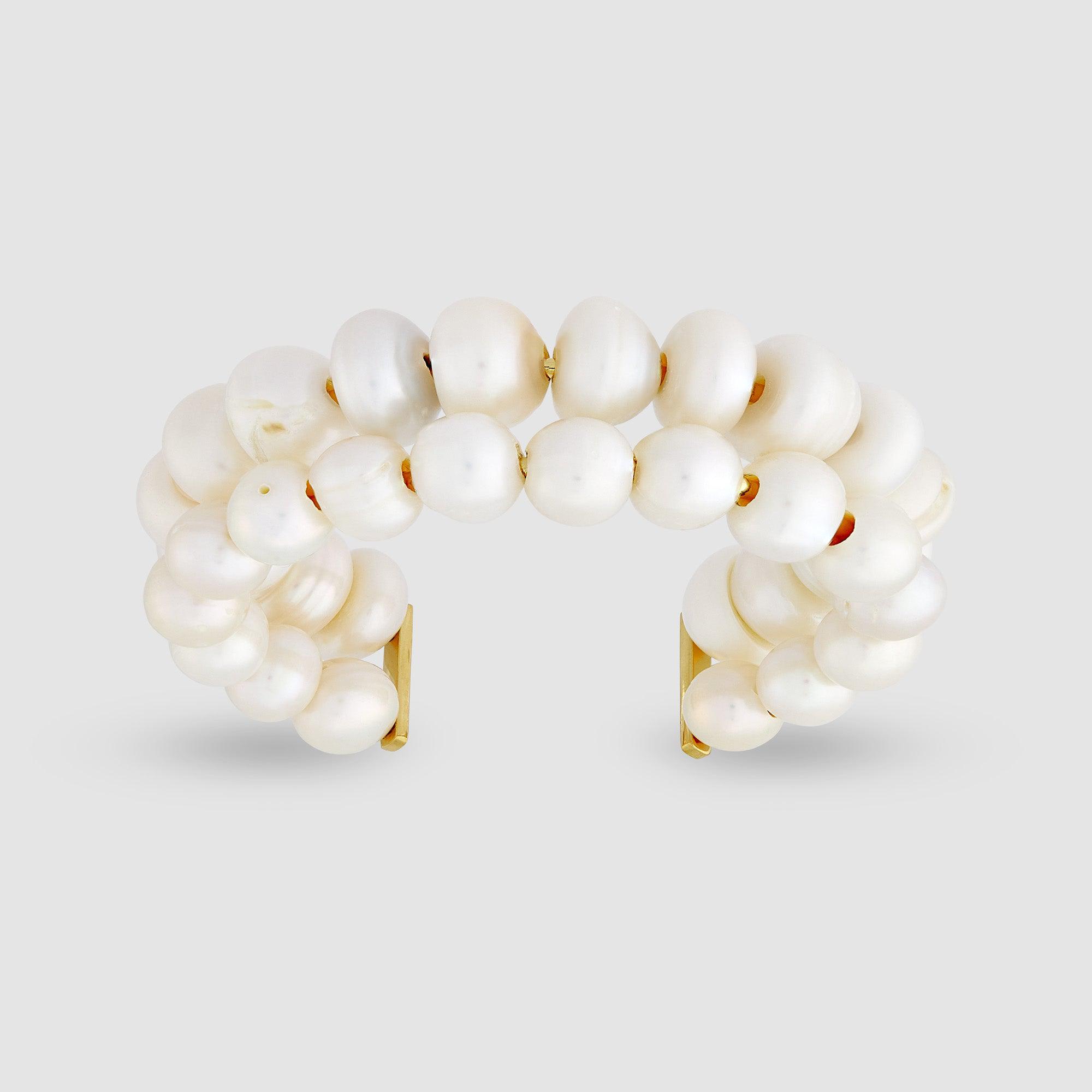Completedworks Cuff With Freshwater Pearls by COMPLETEDWORKS