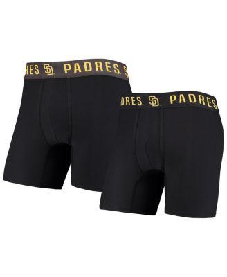 Men's Black, Brown San Diego Padres Two-Pack Flagship Boxer Briefs Set by CONCEPTS SPORT