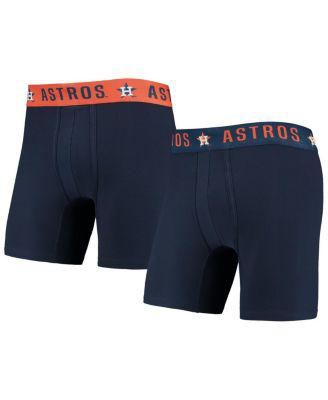 Men's Navy, Orange Houston Astros Two-Pack Flagship Boxer Briefs Set by CONCEPTS SPORT