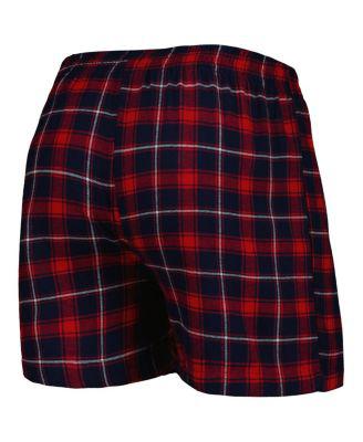 Men's Navy, Red Atlanta Braves Ledger Flannel Boxers by CONCEPTS SPORT
