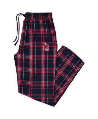 Men's Navy, Red St. Louis Cardinals Big and Tall Flannel Pants by CONCEPTS SPORT
