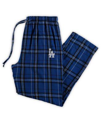 Men's Royal, Gray Los Angeles Dodgers Big and Tall Flannel Pants by CONCEPTS SPORT