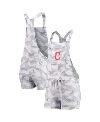 Women's Gray Cleveland Guardians Camo Overall Romper by CONCEPTS SPORT