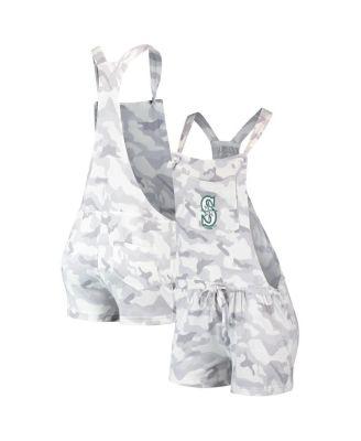 Women's Gray Seattle Mariners Camo Overall Romper by CONCEPTS SPORT