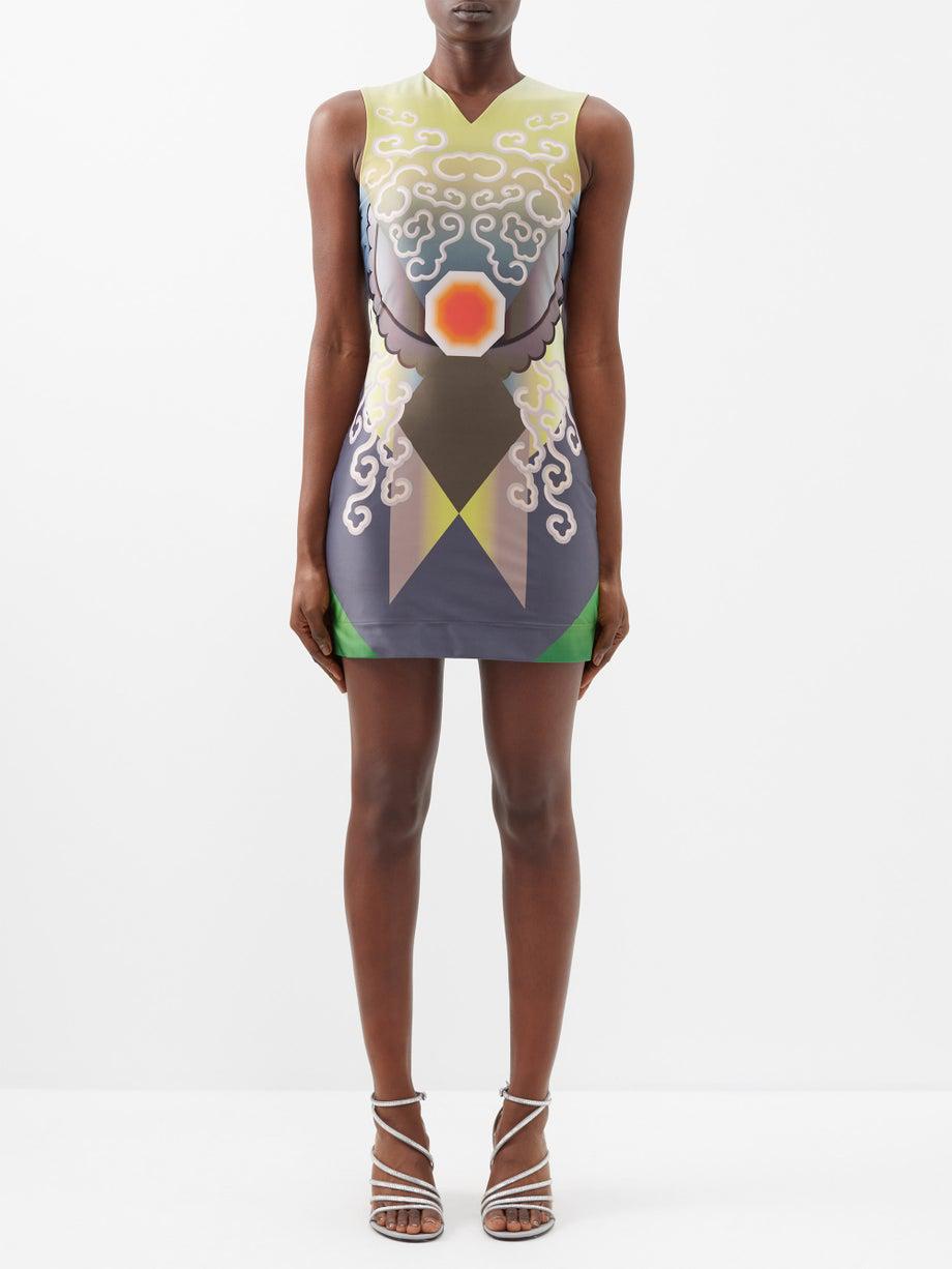 Video Girl printed stretch-jersey mini dress by CONNER IVES