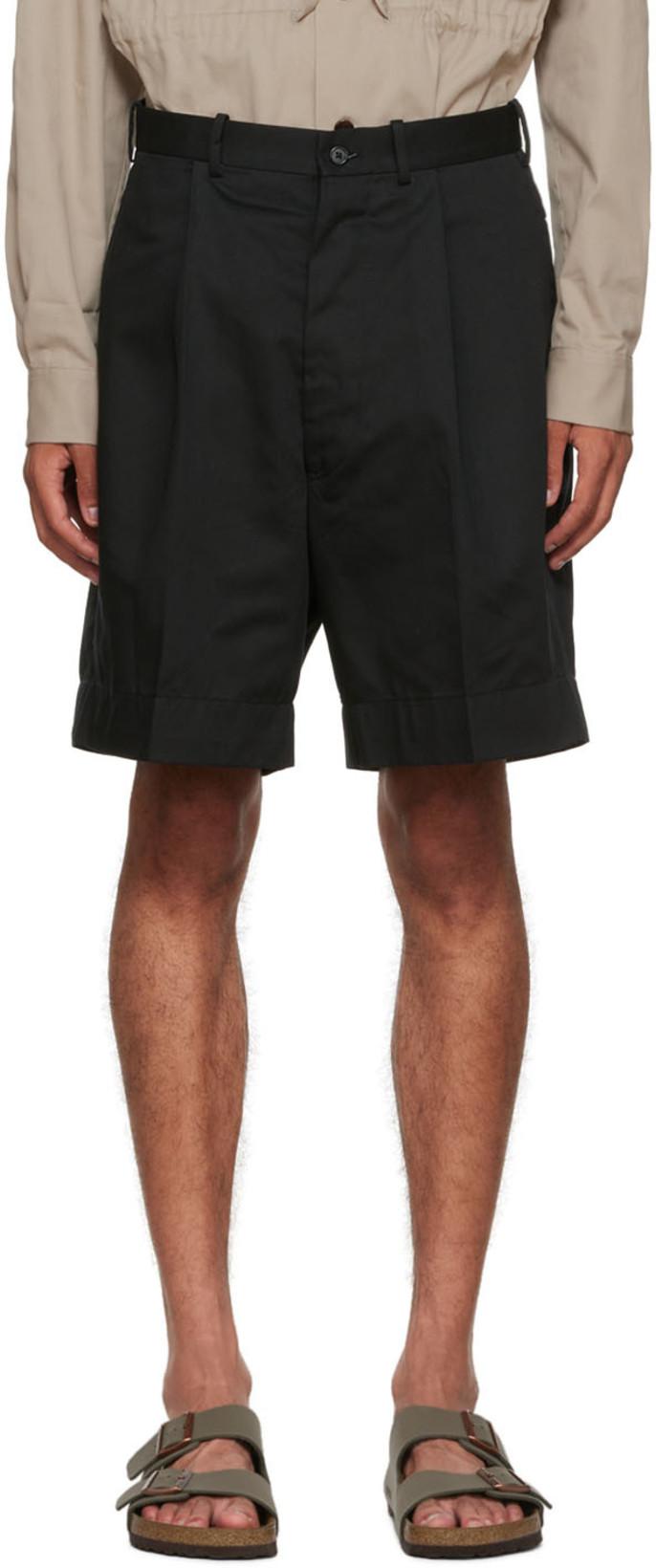 Black Cotton Shorts by CONNOR MC KNIGHT