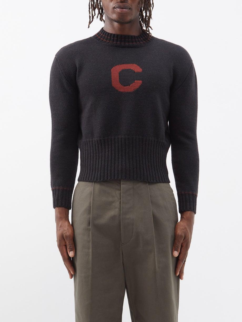 Varsity-intarsia knit sweater by CONNOR MCKNIGHT