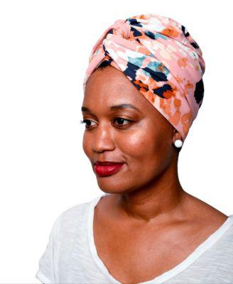 Patryce Abstract Stretch Turban Wrap by CONSTANT COVERING