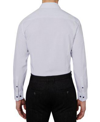 Men's Slim-Fit Performance Stretch Cooling Comfort Dot-Print Dress Shirt by CONSTRUCT