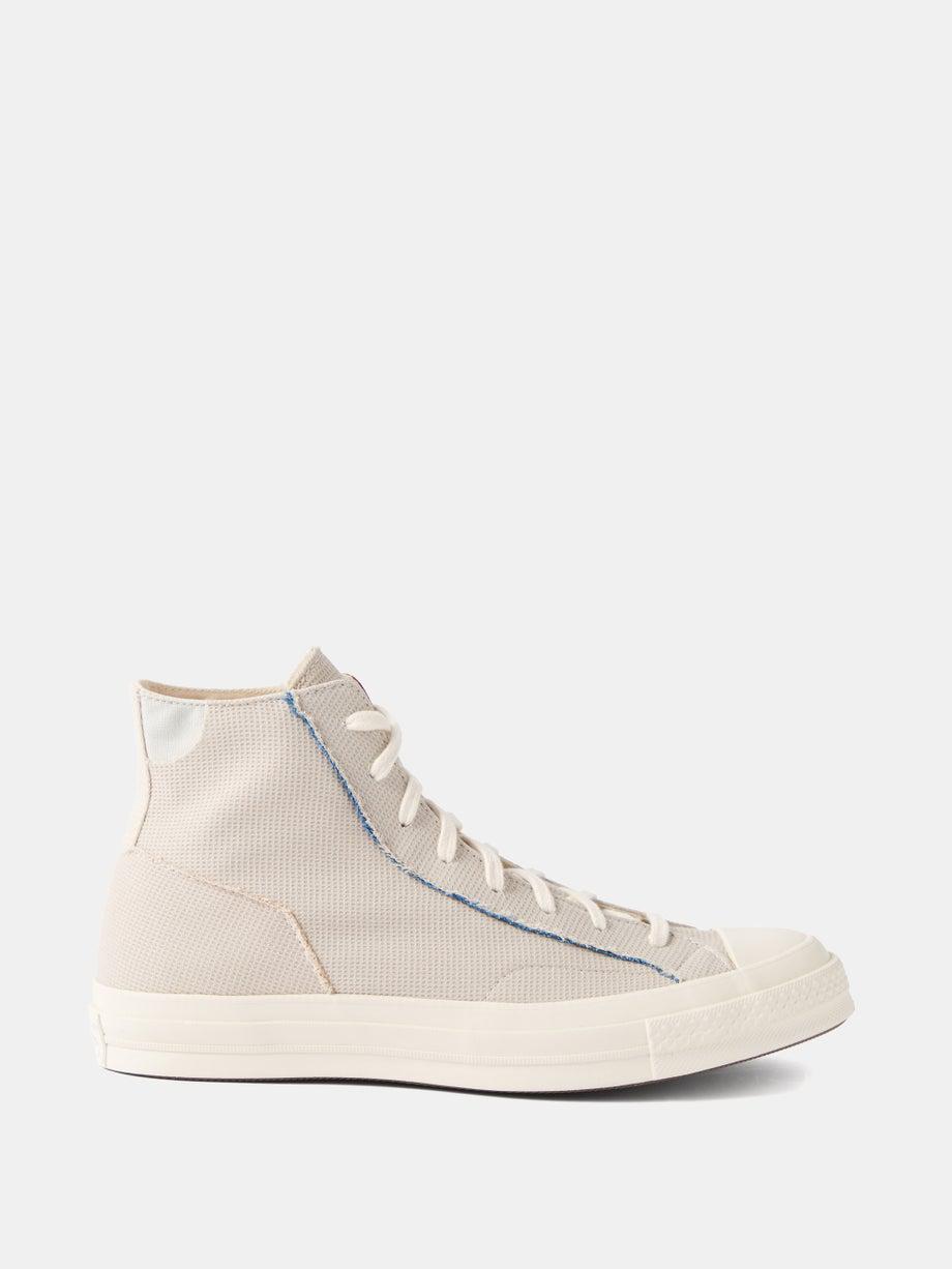 Chuck 70 high-top frayed canvas trainers by CONVERSE