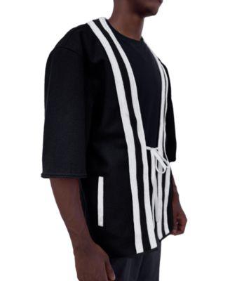 Men's Varsity Classic-Fit Sweater-Knit Kimono with Zip-Off Sleeves by COOL CREATIVE