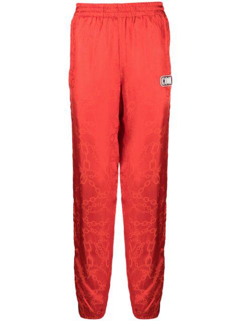 chainlink print track pants by COOL T.M