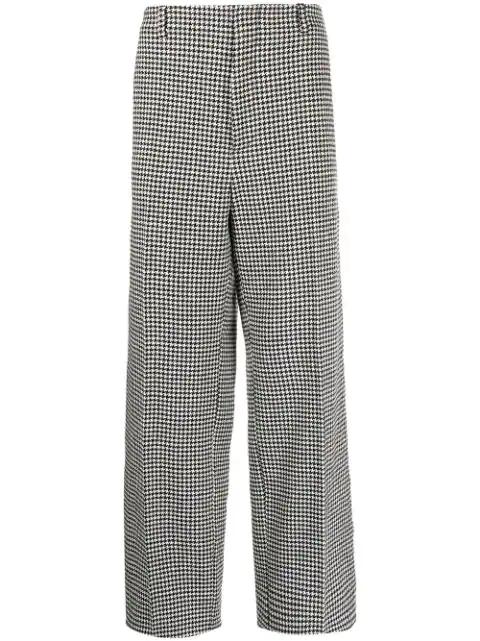 houndstooth-pattern straight trousers by COOL T.M