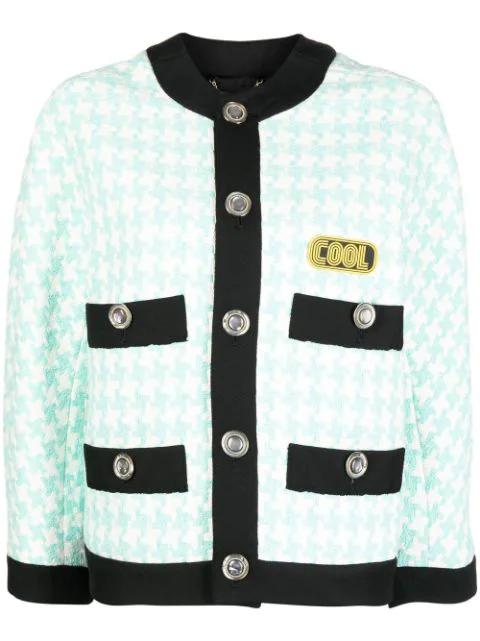 oversize houndstooth tweed jacket by COOL T.M