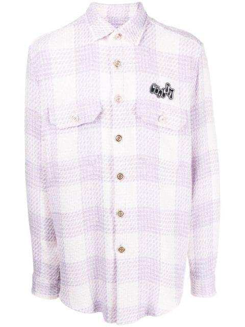 oversized tweed check shirt by COOL T.M